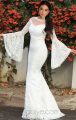 Beyaz Dantel Balık Model Abiye Elbise