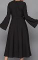 Siyah İspanyol Kol Midi Abiye Elbise