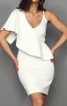 Beyaz Tasarım Mini Abiye Elbise
