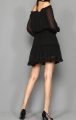 Siyah Şifon Mini Abiye Elbise