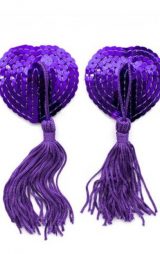 Mor Kalpli Pullu Göğüs Ucu Kapatıcı