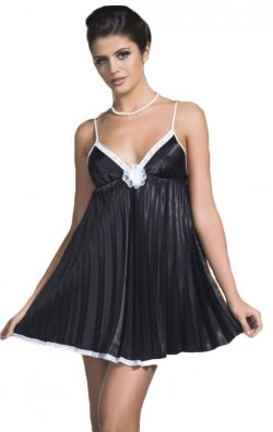 Kadın Giyim Saten Gecelik Siyah Şık Tasarım