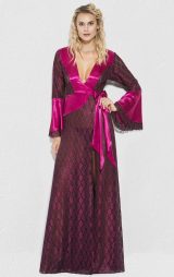 Fantazi Gecelik ve Sabahlık Takım Fuşya