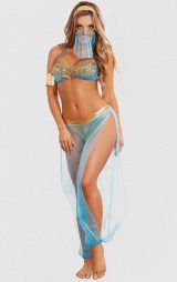 Mavi Oryantal Kostümü