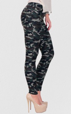 Kamuflaj Cepli Tayt Pantolon
