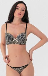 Leopar Dolgu Destekli Sütyen Takım ML7004