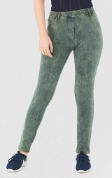 Yeşil Pantolon Görünümlü Kadın Tayt