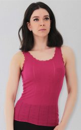 Fuşya Askılı Kalın Bayan Atlet