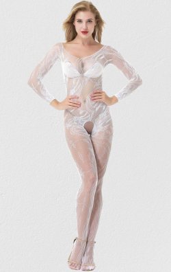 Vücut Çorabı Beyaz Seksi iç Giyim