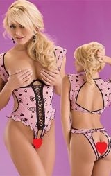 Alttan Açık Pembe iç Giyim