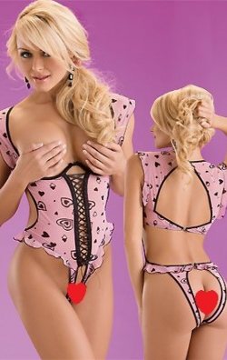 Alttan Açık Pembe iç Giyim