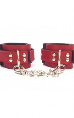 - Fantazi Kırmızı Deri Kelepçe