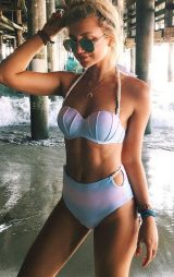 Boncuklu Şık Beyaz Bikini