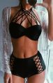 Siyah Şık Yüksek Bel Bikini Alt