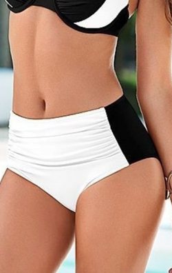 Siyah Beyaz Bikini Alt