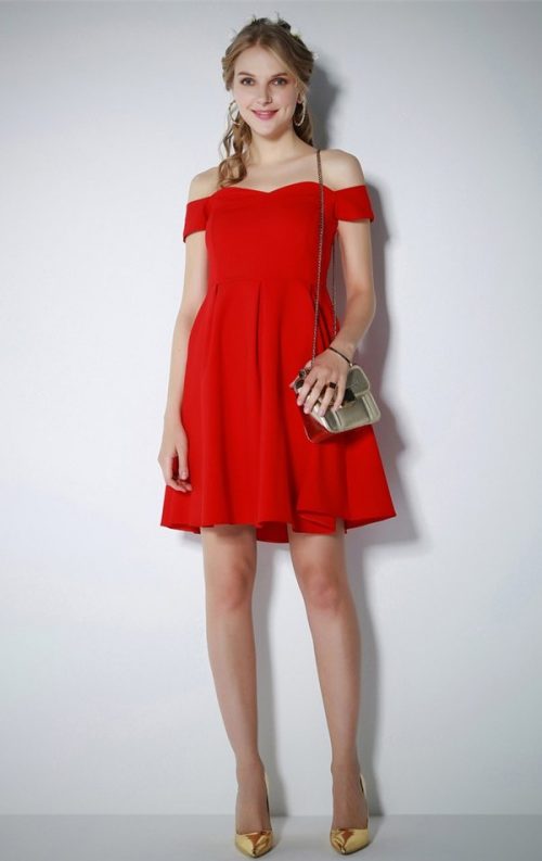 Kırmızı Kloş Elbise